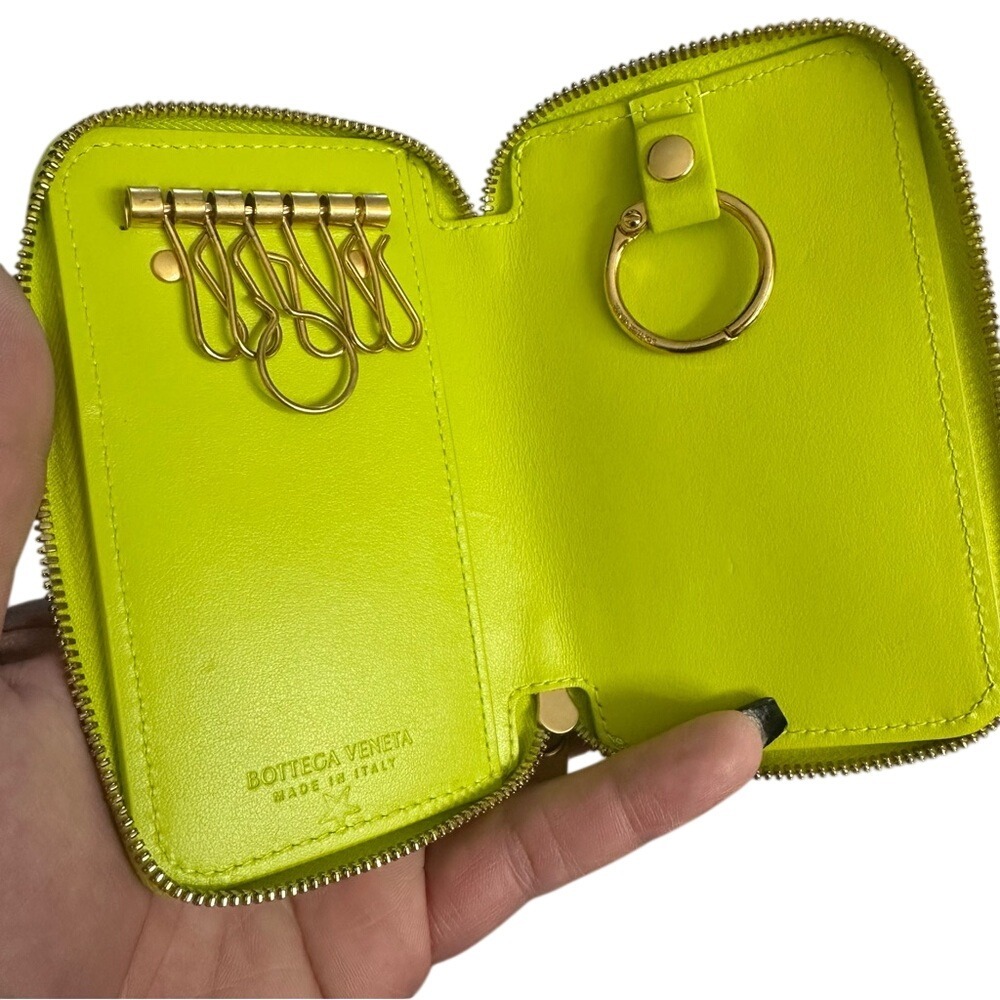BOTTEGA‎ VENETA INTRECCIATO ZIP AROUND KEY POUCH